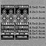 Yamaha blanc - autocollant r�fl�chissant en vinyle pour casque de moto yamaha autocollant de r�servoir ...
