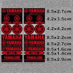 Yamaha rouge - autocollant r�fl�chissant en vinyle pour casque de moto yamaha autocollant de r�servoir ...