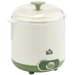 Homcom - yaourtire lectrique - plastique - 19. 5x17. 5x21. 4cm - blanc