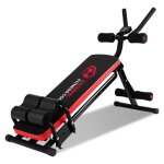 Yeezee banc de musculation pliable abdominaux et dorsauxaffichage lednoir et rouge