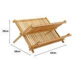 Ygongmyl 2 niveaux gouttoir  vaisselle pliable en bambou - idal pour cuisine rangement et seche vaisselle ...
