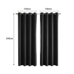 Ygongmyl 2 pcs rideaux occultant isolant thermique - design moderne rideau à oeillet - noir 140 x 240 ... Ygongmyl 2 pcs rideaux occultant isolant thermique - design moderne rideau à oeillet - noir 140 x 240 ...