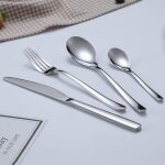 Ygongmyl 24 pièces couverts de table pour 6 personnes ensemble de couverts haute qualité en acier inox ... Ygongmyl 24 pièces couverts de table pour 6 personnes ensemble de couverts haute qualité en acier inox ...