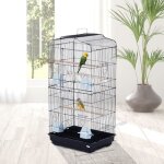 Ygongmyl cage à oiseaux grande avec mangeoires perchoirs plateau amovible - 46 x 35. 3 x 92 cm métal ... Ygongmyl cage à oiseaux grande avec mangeoires perchoirs plateau amovible - 46 x 35. 3 x 92 cm métal ...