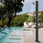 Ygongmyl douche solaire - 35 litres - 217cm - temp�rature de leau jusqu� 60 �c - mitigeur - noir