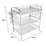 Ygongmyl gouttoir  vaisselle en acier inox qualit suprieure 3 niveaux 3 gouttoir amovible porte ...