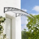 Porte fen�tre auvent marquise verri�re pultvordach �tanche 120 x 80 cm - yinqklq - gris - acrylique