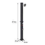 Yipeema douche solaire noir extrieure avec mitigeur douche orientable jusqu 60c et douchette de pied ...