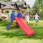 Yipeema. toboggan aire de jeux pliable avec panier de basket en plastique toboggan pour enfants 3 - 8 ...