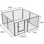 Yis parc enclos exterieur ou intérieur pour chiot chiens chat lapin avec porte modulable pliable 8 panneaux ... Yis parc enclos exterieur ou intérieur pour chiot chiens chat lapin avec porte modulable pliable 8 panneaux ...