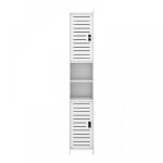 Yiyi. armoire de salle de bain multifonctionnel sur pied double porte rangement � plusieurs niveaux 26 ...
