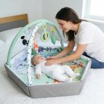 Yiyi. tapis d�veil hexagonal pour b�b� avec 18 balles multicolores sur le th�me de loc�an 110 x 110 x ...