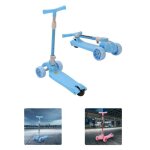 Yn� trottinette enfant 3 roues lumieuse en pu scooter pliable pour enfants 3 - 12 ans hauteur ajustable ...