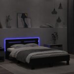Cadre de lit - estink - yn2258 - noir - 120x190 cm - avec led rgb - bois ding�nierie