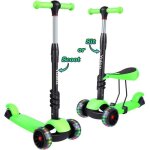 Yoleo 3 en 1 trottinette enfants 3 roues lumineux 2 ans � 5ans si�ge amovible hauteur r�glable 65cm � ...