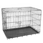 Yosicol cage chien en acier grande caisse de transport 106x76x71cm noir