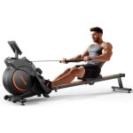 Yosuda rameur magn�tique silencieux 16 r�sistances app �cran lcd 160kg pliable. id�al cardio maison.