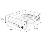 You. lot de 4 tiroir tlescopique de cuisine 47 * 44 * 14cm panier coulissant pour placard 50cm ( rail ...