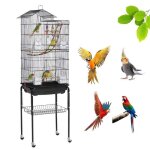 You. cage à oiseaux avec 4 mangeoires et 3 perchoirs - volière à roulettes 46 x 35. 5 x 158. 5cm You. cage à oiseaux avec 4 mangeoires et 3 perchoirs - volière à roulettes 46 x 35. 5 x 158. 5cm