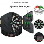 You. cible jeu de fl�chettes �lectronique 27 jeux jusqu� 8 joueurs led haut - parleur noir