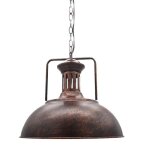 Yowei retro lustre industrielle en fer forge rouille e27 lampe suspesion plafonnier industrielle vintage ...