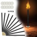 Yrhome 10 pi�ces torches de cire torches de poix torches de jardin torche de cire torche de feu de temps ...