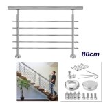 Balustrade - yrhome - 80cm - acier inoxydable - intérieur & extérieur - 5 barres transversales Balustrade - yrhome - 80cm - acier inoxydable - intérieur & extérieur - 5 barres transversales