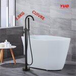 Baignoire sob indépendant yud robinetterie - avec pulvérisateur manuel flexible en cuivre noir Baignoire sob indépendant yud robinetterie - avec pulvérisateur manuel flexible en cuivre noir