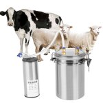 Machine à traire électrique - yuh® - 2l - acier inoxydable - portable - pour vaches et ovins Machine à traire électrique - yuh® - 2l - acier inoxydable - portable - pour vaches et ovins