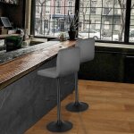 Yyixingtabouret de bar - 2 chaise de cuisine - gris fonc