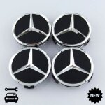 Zacharia lot de 4 cache - moyeux amg pour mercedes - benz noir mat Étoile moyeu 75 mm Zacharia lot de 4 cache - moyeux amg pour mercedes - benz noir mat Étoile moyeu 75 mm
