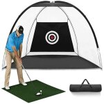 Zakjj simulateur de golf pour la maison 2m filet de frappe de golf cage de pratique de golf pliable aide ...