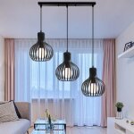 Zaku suspension luminaire industrielle 3 lampes lustre plafonnier e27 vintage abat - jour en mtal 20cm ...