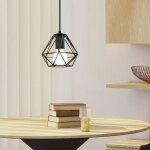 Zaku suspension luminaire industrielle lustre en mtal 16cm corde ajustable noir pour salon chambre ...