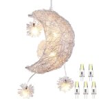 Zaku suspension luminaire moderne lune et Étoiles 5 lampes led lustre plafonnier 20cm en lumière blanche ... Zaku suspension luminaire moderne lune et Étoiles 5 lampes led lustre plafonnier 20cm en lumière blanche ...