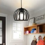 Zaku suspension luminaire vintage plafonnier lustre industriel cage abat - jour en mtal lampe pour chambre ...