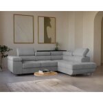 Zaria - canap� dangle droit - convertible avec coffre et t�ti�res r�glables - 5 places - en velours c�tel� ...