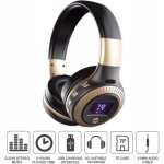 Zealot casque bluetooth audio lcd bass stéréo noir + or Zealot casque bluetooth audio lcd bass stéréo noir + or
