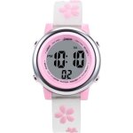 Zeiger montre pour fille lectronique enfant sakura fleurs de cerisier blanc 7 rtroclairage alarme ...