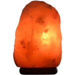 Zen'arome - lampe en cristal de sel d'himalaya de 4  6kg - sclupte  la main - base en bois - de 14 ...