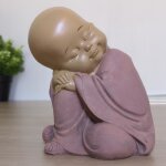 Statuette baby bouddha sb3 ? d�co zen - id�e cadeau porte - bonheur ? haut: 13cm ? couleur : beige et ...