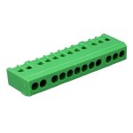 Zenitech bornier de terre 12 connexions vert