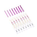 Zerodis kit de crochet de crochet de fil 8pcs crochet crochet en aluminium set aiguilles � tricoter avec ...