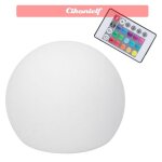 Zerone boule lumineuse led light light light rgbw globe lamp light night 16 color dimmable 4 modes remote ...