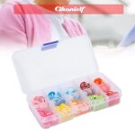 Zerone boutons de couture 200pcs sewing buttons 11mm round colorful resin 2 holes craft buttons with ...