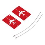 Zerone �tiquette de valise 2 pi�ces nouvelle �tiquette de bagage de voyage en aluminium �tiquette de ...