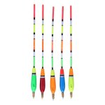 Zerone flotteurs de pche 5 pices plusieurs couleurs balsa bois flotteur de pche bobber indicateur ...