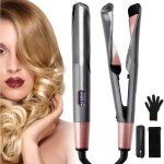 Zhmao lisseur boucleur cheveux 2 en 1 fer  lisser professionnel en cramique tourmalinechauffe rapide ...