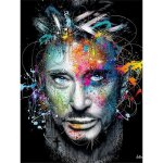 Zlb247 5d diy diamond - painting - tool kit - singerjohnny hallydayrond - full diamond - broderie - mosaque ...