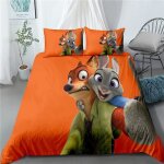 Zootopia ensemble de literie pour enfants 2 picesnclure 1 housse de couette et 2 taies doreilleranime ...